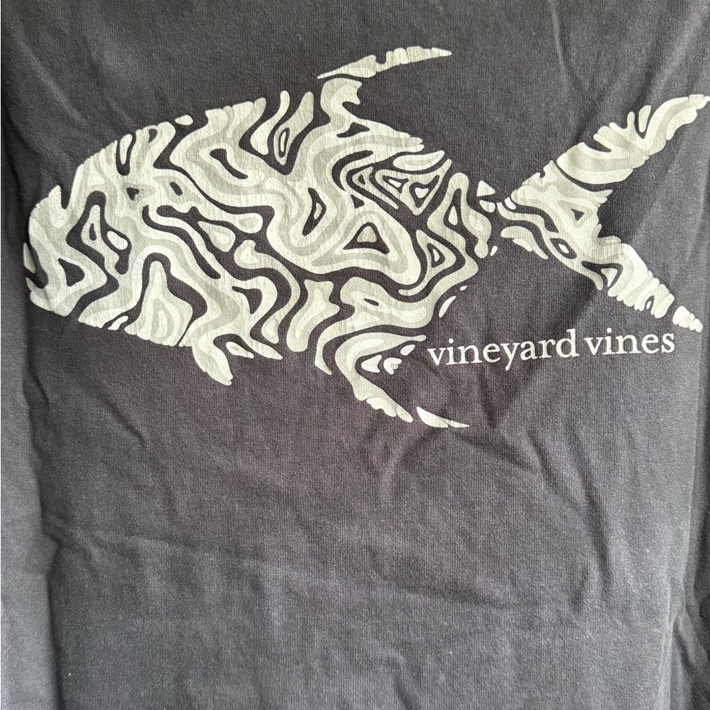 Vineyard Vines Charcoal Fish Graphic Tee